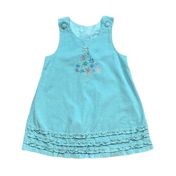 Christmas Tree Corduroy Dress - Picture 1 of 9